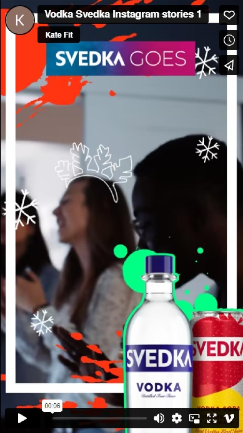 Vodka Svedka Christmas Campaign 2021 for USA market – crown